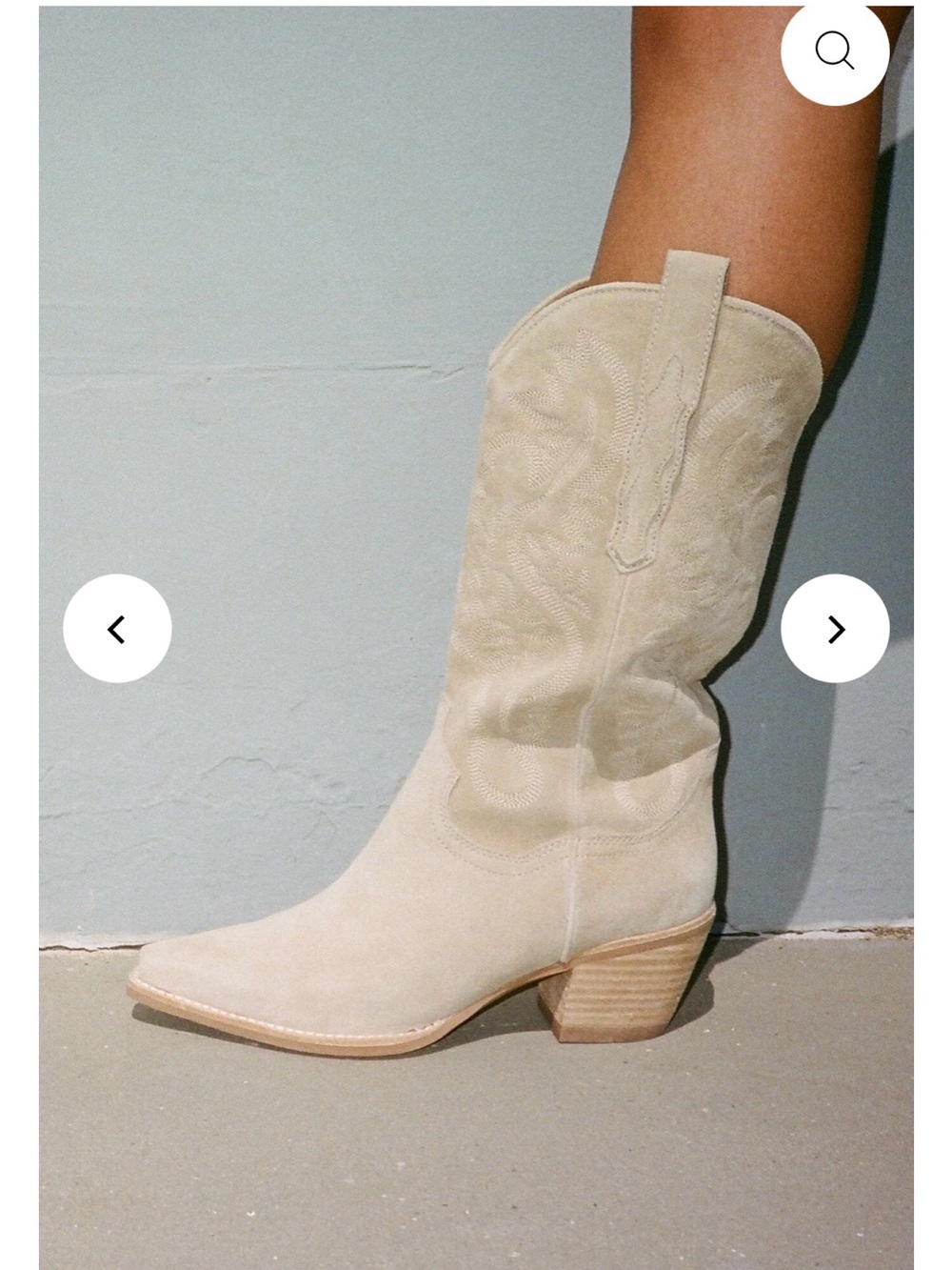 Jeffrey Campbell Dagget Western Boot - Sand Suede